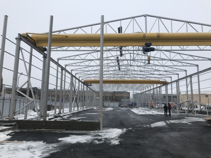 Крановая эстакада и мостовой опорный кран г/п 5т