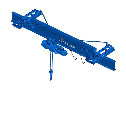 Мостовой однобалочный подвесной электрический кран